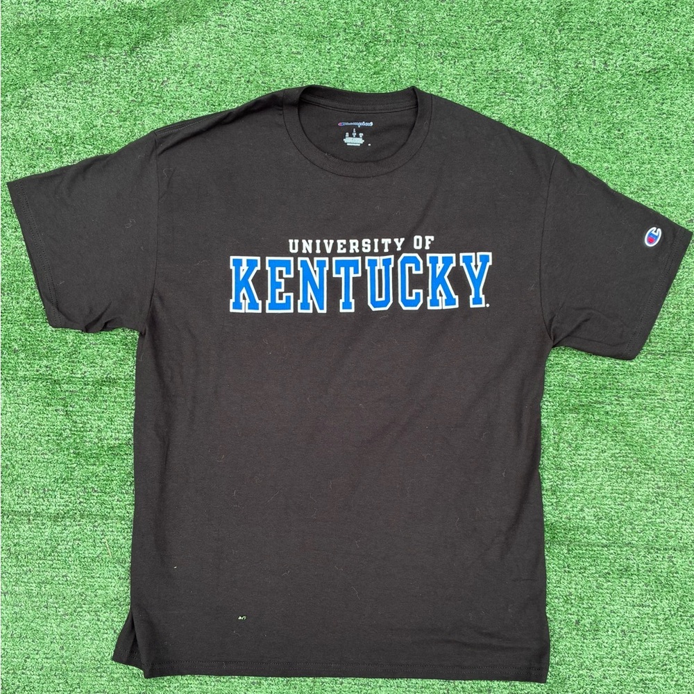 Champion Black Tee with Blue University of Kentucky Design